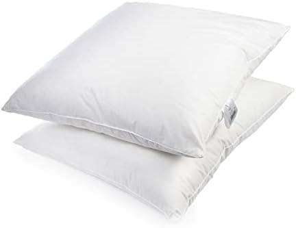2er Set Premium Qualität Federkissen | Füllung: 1000 Gramm Gänsefedern | Bezug: 100% Baumwolle | 100% Natur Kissen 80x80