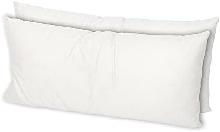 MSS e.K. 2er Set Federkissen | 30 x 40 cm | 100% Baumwolle | NOMITE Zertifiziert - milbenfrei