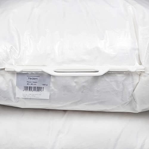 2er Set Premium Qualität Federkissen | Füllung: 1000 Gramm Gänsefedern | Bezug: 100% Baumwolle | 100% Natur Kissen 80x80