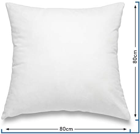Wometo Federkissen: 100% Federn, 50x50 cm, 600g Füllkissen, Baumwolle Bezug, OEKO-TEX STANDARD 100, weiß, Sofakissen, Ko