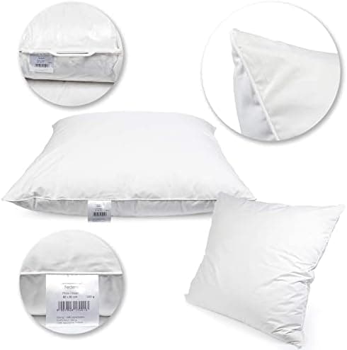 2er Set Premium Qualität Federkissen | Füllung: 1000 Gramm Gänsefedern | Bezug: 100% Baumwolle | 100% Natur Kissen 80x80