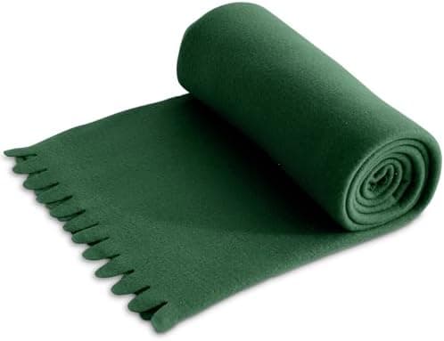 Wometo 3er Set Wave Fleecedecken 120x160 cm - Oeko-TEX ca. 300g weiche Fleece Decke Anti-Pilling grün