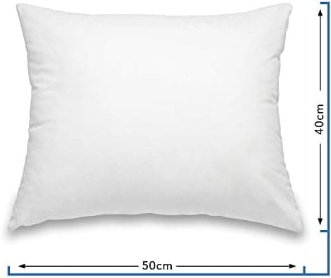 Wometo Federkissen: 100% Federn, 50x50 cm, 600g Füllkissen, Baumwolle Bezug, OEKO-TEX STANDARD 100, weiß, Sofakissen, Ko
