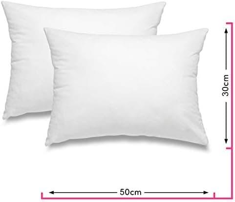 Wometo 2er Set Federkissen: 100% Federn, 40x60-600g, Oeko-TEX, Baumwollbezug, weiß, kleine Kopfkissen, 2 Stück, OEKO-TEX