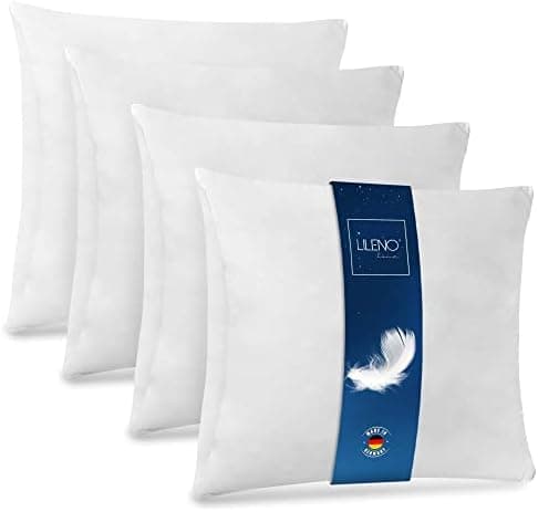 LILENO HOME Federkissen 40x40 cm - perfekt für Allergiker und Kinder - Federkernkissen mit 300 g Federkern-Profil für tr