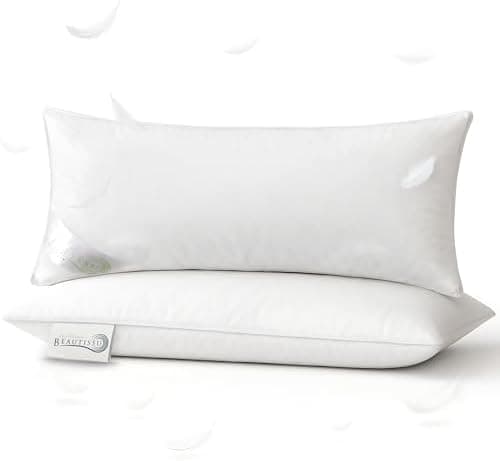 Beautissu 2er Daunenkissen-Set 80x80cm – Waschbar & Made in Germany – Oeko-Tex Zertifiziert – Kopfkissen 80x80cm