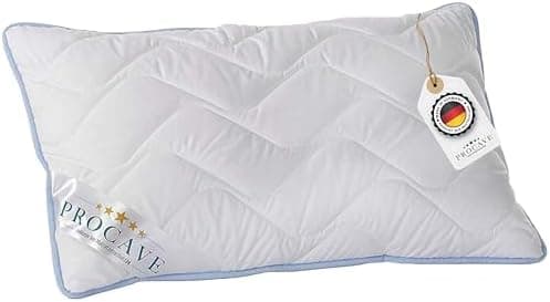 Hochwertiges Qualitäts-Stepp-Kissen für Allergiker, atmungsaktiv und Kochfest 40x40 cm - PROCAVE TopCool
| Winter- und
