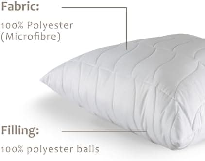 KALIOPE Allergiker Schlafkissen 40 x 80 cm - Höhenverstellbar, Waschbar, 2er Set