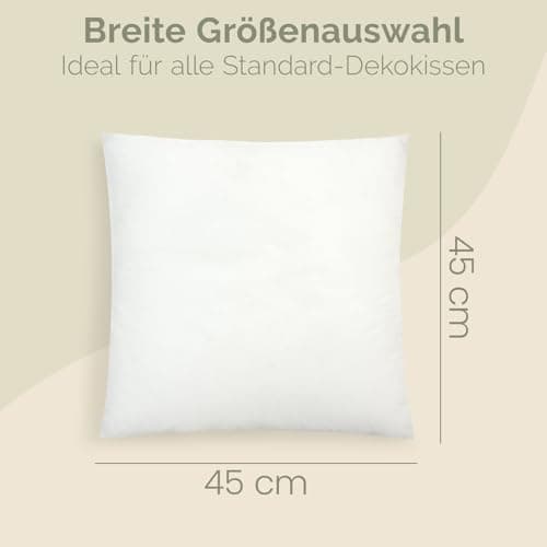Blumtal OEKO-TEX-zertifizierte Polyester-Füllkissen 40x40 cm für Kissen - Premium-Füllung -Comfort & Gesundheit