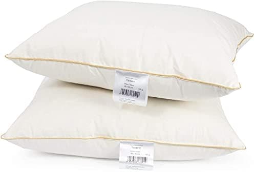 Federkissen 50x50 cm | 700g Federn 100% OekoTex Zertifikat | Baumwollbezug
