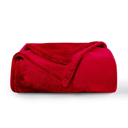 Aisbo Flauschig Warme Decke Rot für Winter - Kuschliges Wohnzimmer Blanket 130x150 cm OEKO-TEX