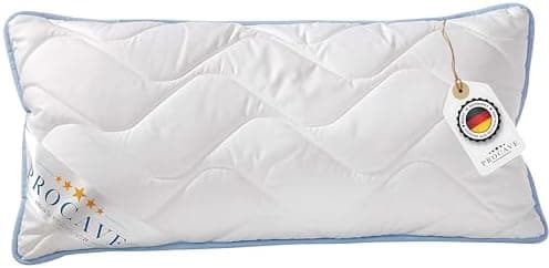 Hochwertiges Qualitäts-Stepp-Kissen für Allergiker, atmungsaktiv und Kochfest 40x40 cm - PROCAVE TopCool
| Winter- und