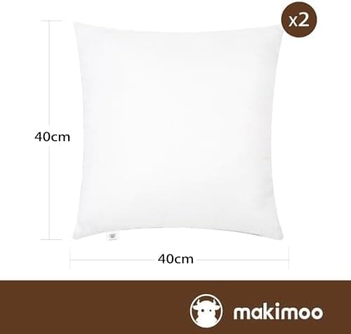 Kopfkissen 2er Set,.Telestar.Decorativ für Bett und Sofa, flauschige Polyster Füllkissen 40x40 cm
| Kopfkissen 2er Set,