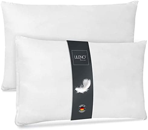 LILENO HOME Federkissen 40x40 cm - perfekt für Allergiker und Kinder - Federkernkissen mit 300 g Federkern-Profil für tr