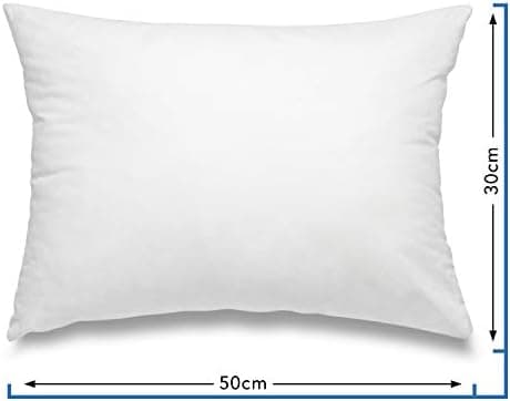 Wometo Federkissen: 100% Federn, 50x50 cm, 600g Füllkissen, Baumwolle Bezug, OEKO-TEX STANDARD 100, weiß, Sofakissen, Ko