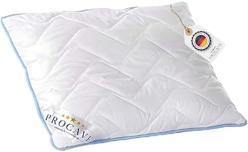 Hochwertiges Qualitäts-Stepp-Kissen für Allergiker, atmungsaktiv und Kochfest 40x40 cm - PROCAVE TopCool
| Winter- und