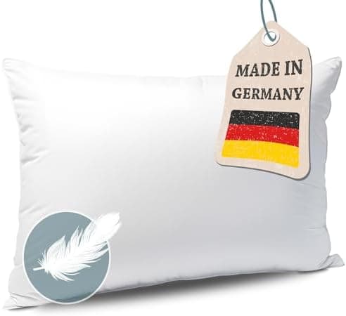 Knerst Federkissen - 100% Federfüllung für erholsamen Schlaf - Ökotex-Zertifiziert 50x50 2er Set