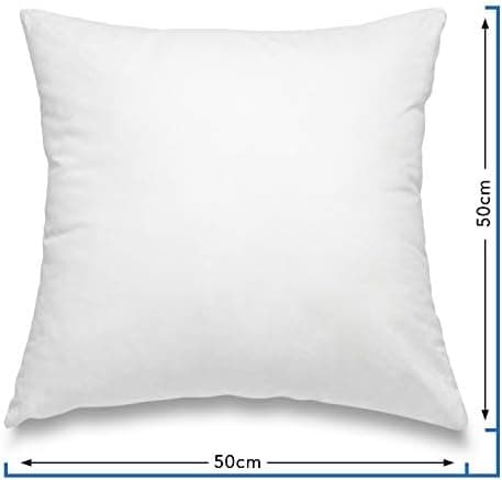 Wometo Federkissen: 100% Federn, 50x50 cm, 600g Füllkissen, Baumwolle Bezug, OEKO-TEX STANDARD 100, weiß, Sofakissen, Ko