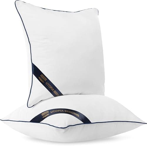 Utopia Bedding 2er Set Kissen 40x40 cm, Weiß - Deko und Ergonomie für Bett und Sofa (OEKO-TEX STANDARD 100)  
Utopia Bed