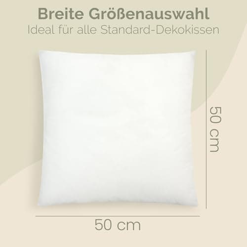 Blumtal OEKO-TEX-zertifizierte Polyester-Füllkissen 40x40 cm für Kissen - Premium-Füllung -Comfort & Gesundheit