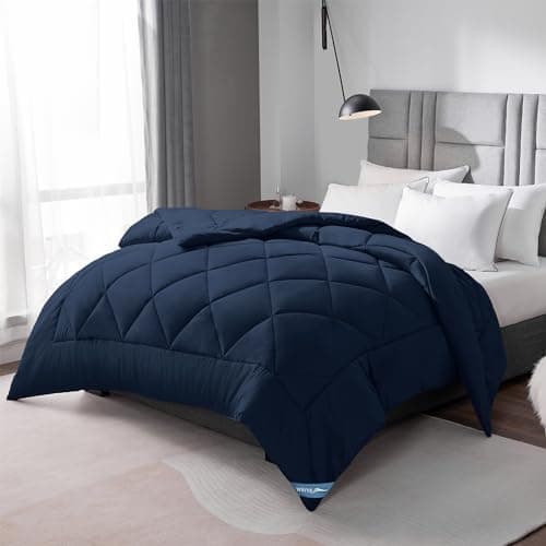 WAVVE Decke 200x220 Bettdecke, Super Weiche Zudecke Schlafdecke, Atmungsaktive Steppdecke 300gsm Mikrofaser Weiß OEKO-TE