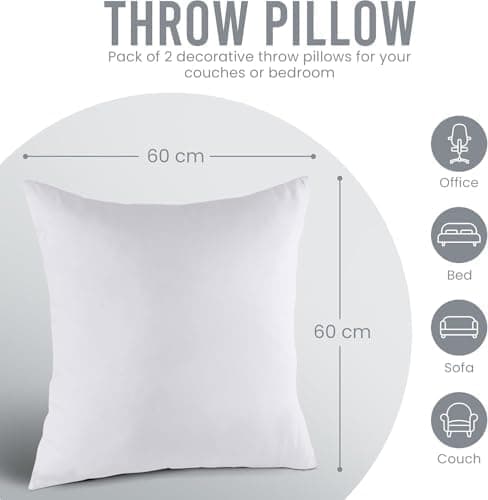 Utopia Bedding 2er Set Weiß - Innenkissen Füllkissen OEKO-TEX STANDARD 100