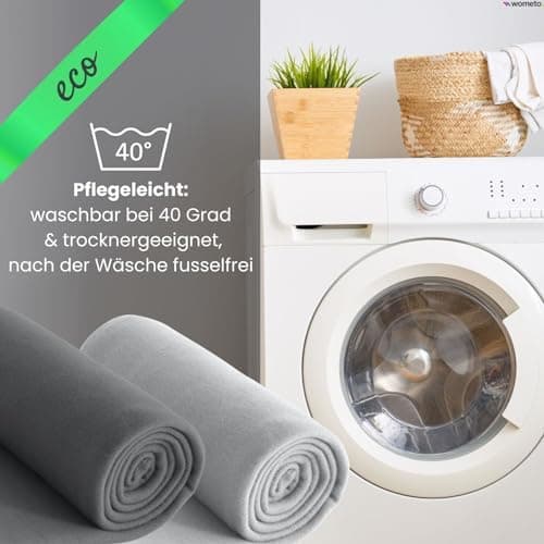 Wometo 10er Vorteilspack Fleecedecke grau Anti-Pilling Kettelrand