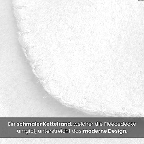 Wometo 2er Set Polar Fleecedecke OekoTex Lilaviolett Anti-Pilling Kettelrand