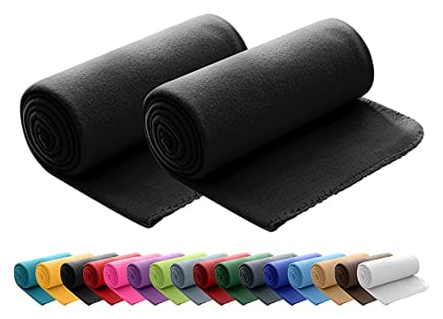 Wometo 2er Set Polar Fleecedecke OekoTex Lilaviolett Anti-Pilling Kettelrand