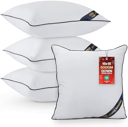 Utopia Bedding 2er Set Kissen 40x40 cm, Weiß - Deko und Ergonomie für Bett und Sofa (OEKO-TEX STANDARD 100)  
Utopia Bed