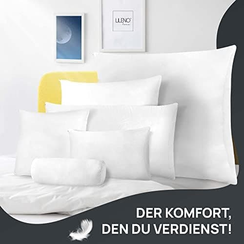LILENO HOME Federkissen 40x40 cm - perfekt für Allergiker und Kinder - Federkernkissen mit 300 g Federkern-Profil für tr