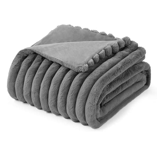 Kuscheldecke Milchsamt Blasen Decke Super Soft Warme Couchdecke 100 x 160cm White