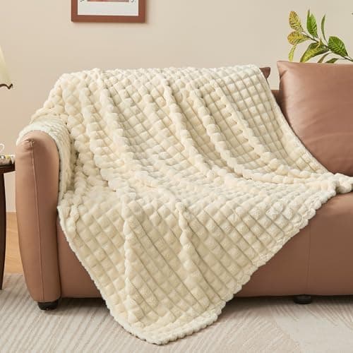 BEDELITE Flauschig Kuscheldecke Hellblau 125x150 für Sofa und Wohnzimmer OEKO-TEX STANDARD 100  
BEDELITE Hellblauer Fla