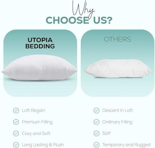 Utopia Bedding 2er Set Weiß - Innenkissen Füllkissen OEKO-TEX STANDARD 100