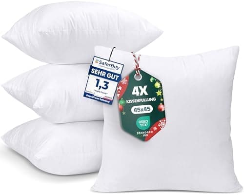 Utopia Bedding 2er Set Weiß - Innenkissen Füllkissen OEKO-TEX STANDARD 100