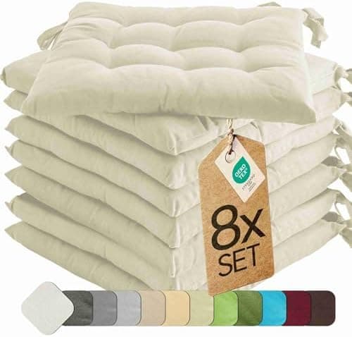 Etérea Türkiswaschbares Sitzkissen Stuhl 40x40 2er Set Inneneinbau - Outdoor & Indoor - OEKO-TEX Made in Green
