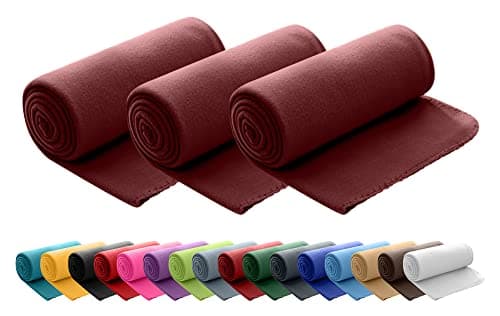 Wometo 3er Set Polar Fleecedecke OEKO-TEX STANDARD 100 Anti-Pilling Kettelrand beige Sand