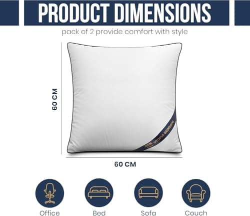 Utopia Bedding 2er Set Kissen 40x40 cm, Weiß - Deko und Ergonomie für Bett und Sofa (OEKO-TEX STANDARD 100)  
Utopia Bed