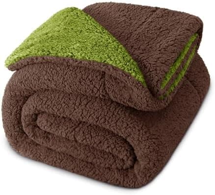 Exclusivo Mezcla Decke, Warme Kuscheldecke für Bett und Sofa, Tiefviolett/Lila 130x150 cm