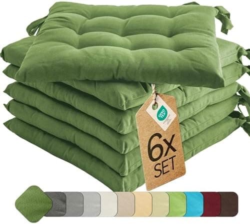 Etérea Türkiswaschbares Sitzkissen Stuhl 40x40 2er Set Inneneinbau - Outdoor & Indoor - OEKO-TEX Made in Green