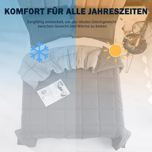 Oeko-TEX zertifizierte Nebelrosa Bettdecke HIG 155x220 cm - Weich & Flauschig - 1500g Daunenalternative (250GSM)