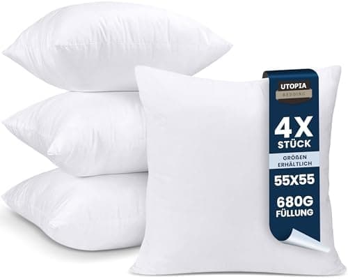 Utopia Bedding 2er Set Weiß - Innenkissen Füllkissen OEKO-TEX STANDARD 100
