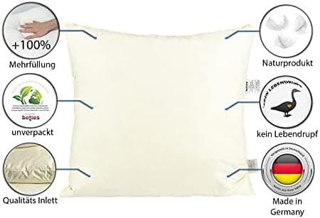 Beties „Publik“ Federkissen 2er Set -_waschbar -traditionell gefertigt -OEKO-TEX STANDARD 100