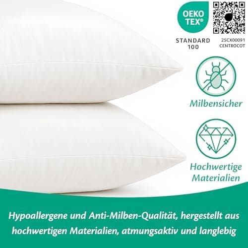 Flowen Kopfkissen 40x40 2er Set Hypoallergene Anti-Milben Weiche Waschmaschinenfest
Flowen Dekokissen 40x40 Hypoallergen