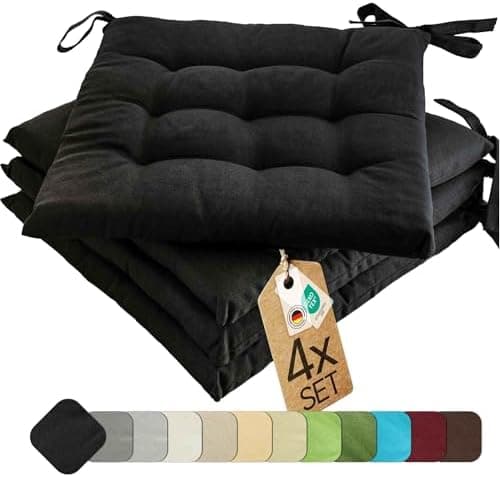 Etérea Türkiswaschbares Sitzkissen Stuhl 40x40 2er Set Inneneinbau - Outdoor & Indoor - OEKO-TEX Made in Green
