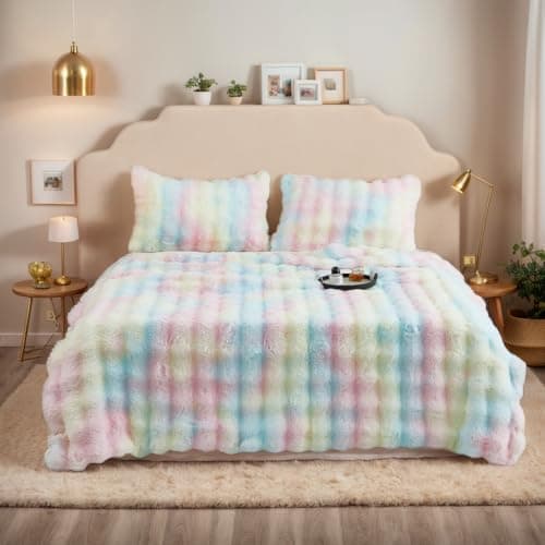 Kuscheldecke Milchsamt Blasen Decke Super Soft Warme Couchdecke 100 x 160cm White