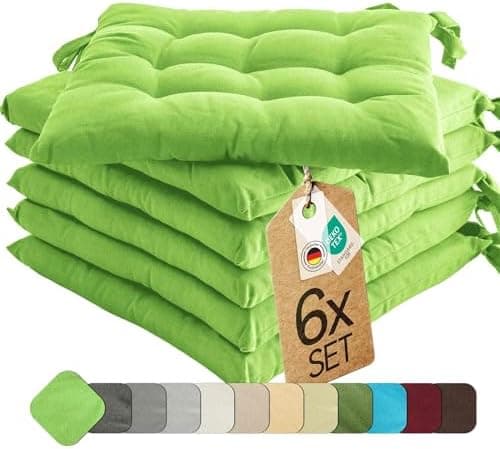 Etérea Türkiswaschbares Sitzkissen Stuhl 40x40 2er Set Inneneinbau - Outdoor & Indoor - OEKO-TEX Made in Green