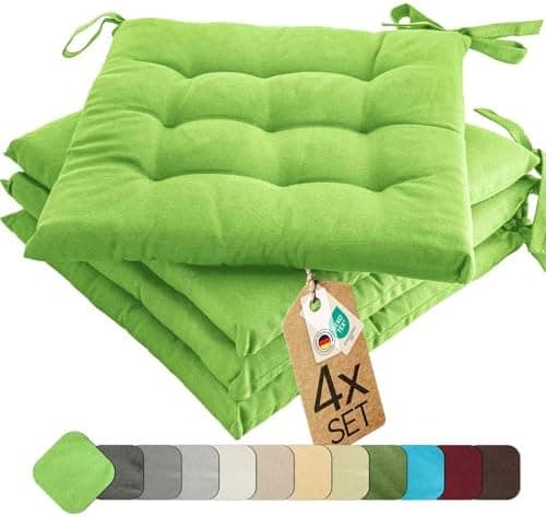 Etérea Türkiswaschbares Sitzkissen Stuhl 40x40 2er Set Inneneinbau - Outdoor & Indoor - OEKO-TEX Made in Green