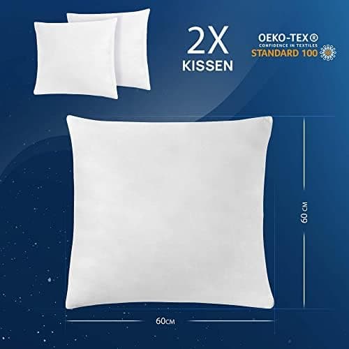 LILENO HOME Federkissen 40x40 cm - perfekt für Allergiker und Kinder - Federkernkissen mit 300 g Federkern-Profil für tr