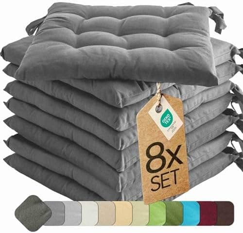 Etérea Türkiswaschbares Sitzkissen Stuhl 40x40 2er Set Inneneinbau - Outdoor & Indoor - OEKO-TEX Made in Green